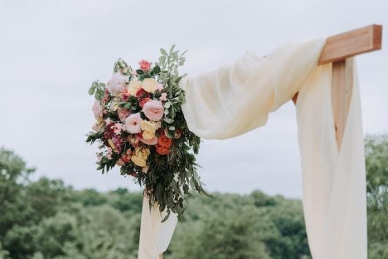 A photo of wedding flowers. 