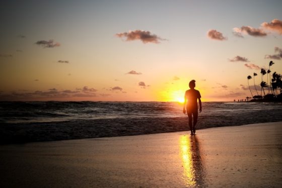 Picture of a person on a beach 