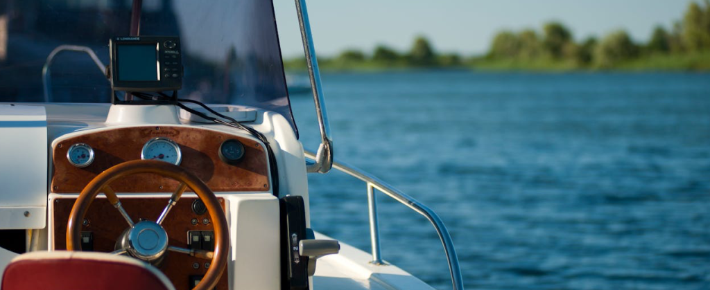 Cockpit of boat in the Caribbean